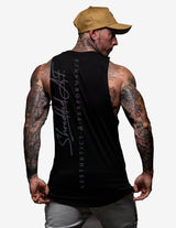 Guru Muscle Trip Reflective Signature Gym Tank, view 3