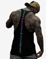 Guru Muscle Trip Reflective Signature Tank Black, view 4