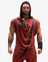 Guru Muscle TULUM TANK – MARSALA RED, view 3