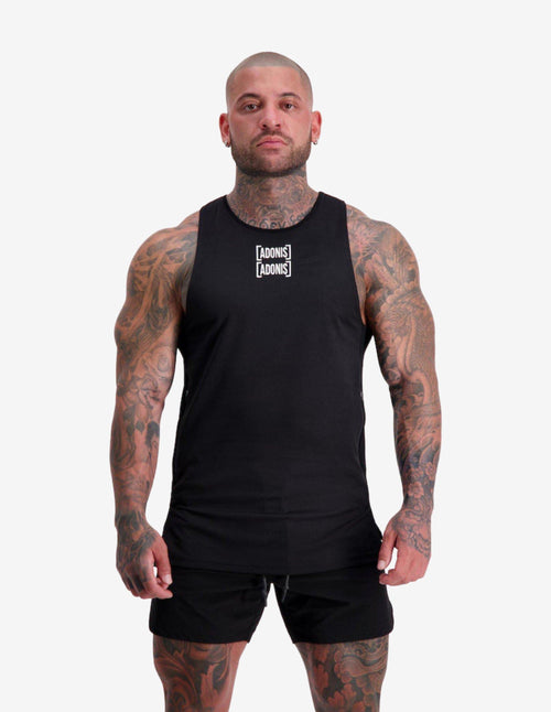 Guru Muscle Utility Tank Top Pocket Black