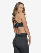 Guru Muscle Wherever You Wander Sports Bra - Black, view 2