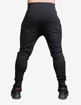 Guru Muscle Wodan Jogger – Black & Crimson Coral, view 3