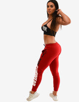 Guru Muscle Women's Bootyfit Track Pants | Red, view 2