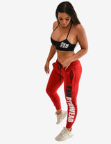Guru Muscle Women's Bootyfit Track Pants | Red, view 3