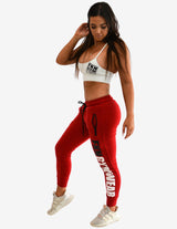 Guru Muscle Women's Bootyfit Track Pants | Red, view 4
