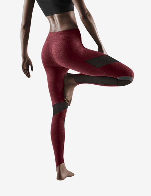 Guru Muscle CEP Womens Compression Training Tights Cherry Red