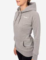 Guru Muscle WOMEN'S CREST HOODIE LIGHT GREY MARL, view 3