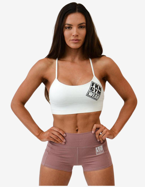 Guru Muscle WOMEN'S GYM CROP TOP | FENOM 2.0 WHITE