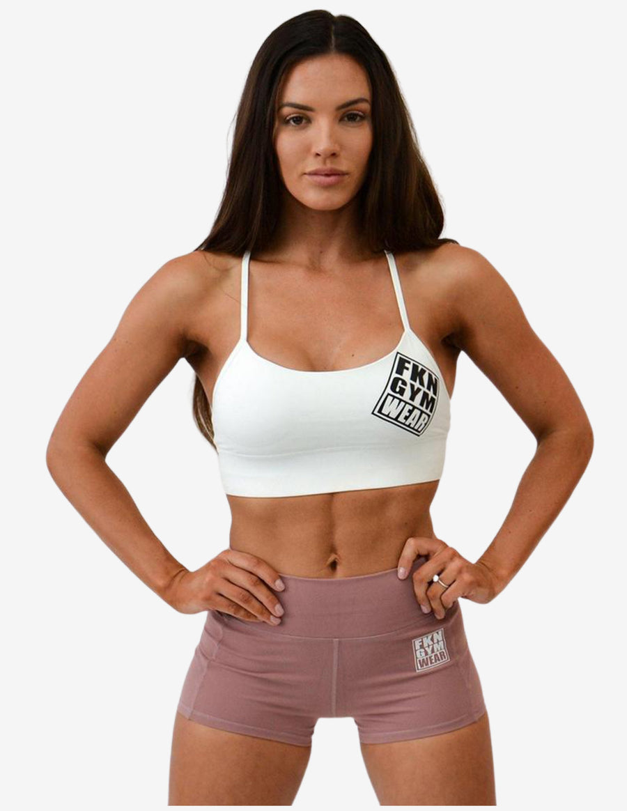 Guru Muscle WOMEN'S GYM CROP TOP | FENOM 2.0 WHITE