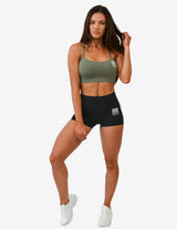 Guru Muscle WOMEN'S GYM CROP TOP | SUPER KHAKI, view 3