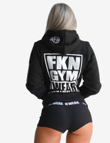 Guru Muscle Women's Gym Hoodie | Heist | Black, view 2