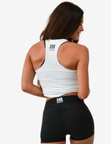 Guru Muscle WOMEN'S GYM SINGLET | CLASSIC | WHITE, view 2