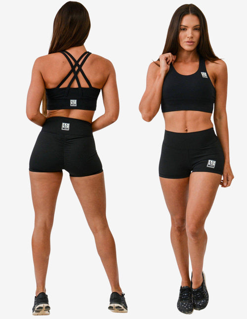 Guru Muscle Workout Set | Crop Top & Scrunch Bum Shorts