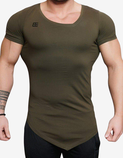 Guru Muscle YUREI – asymmetric V neck Army Green
