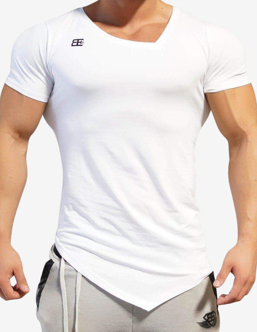 Guru Muscle YUREI – asymmetric V neck WHITE OUT