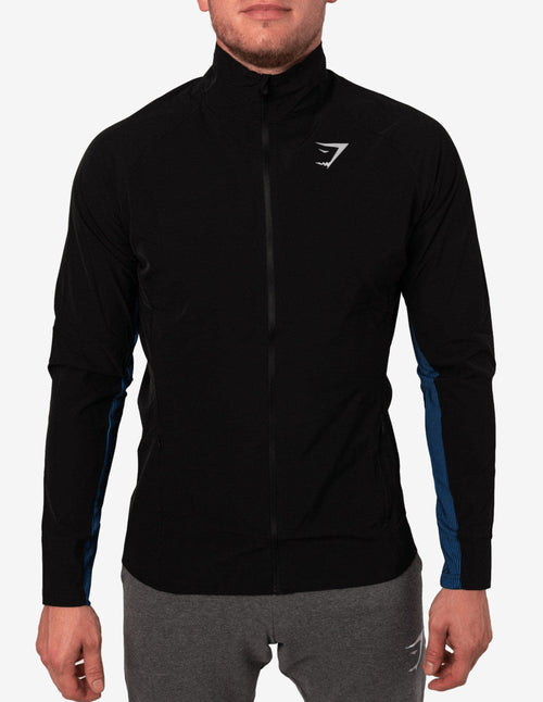 Guru Muscle ZERO GRAVITY TRACK TOP BLACK/DIVE BLUE