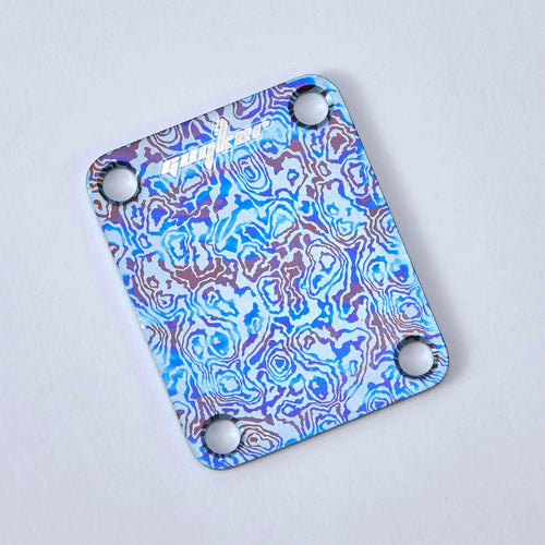 Guyker Titanium Alloy Damascus Neck Plate For Electric Guitar