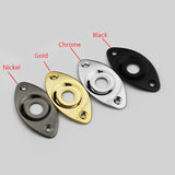Guyker 1 Piece Oval Curved Metal Jack Plate For Electric Guitar Bass Made In KOREA, view 3