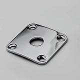 Guyker 1 Piece Square Curved Metal Jack Plate For Electric Guitar Bass, view 2