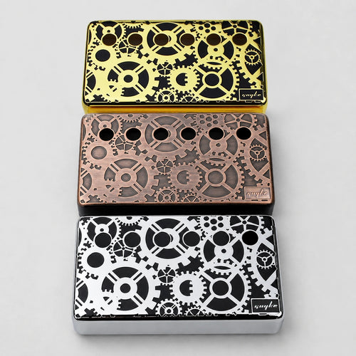 Guyker PC004 Cupronickel Gear Pattern Surface Humbucker Guitar Pickup Covers Set 50/52MM