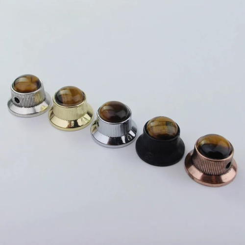 Guyker CKB020X Amber Surface Metal Knob For Electric Guitar Bass Dia. 6mm
