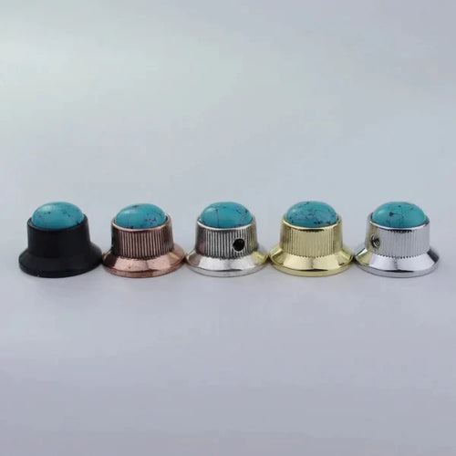 Guyker CKB020X  Blue Turquoise Surface Electric Guitar Bass Metal Control Volume Knob