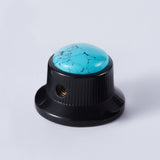 Guyker CKB020X  Blue Turquoise Surface Electric Guitar Bass Metal Control Volume Knob, view 3