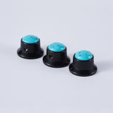 Guyker CKB020X  Blue Turquoise Surface Electric Guitar Bass Metal Control Volume Knob, view 6