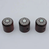 WK001 Guyker Potentiometer Knob White flower surface Inner Diameter 6MM, view 6