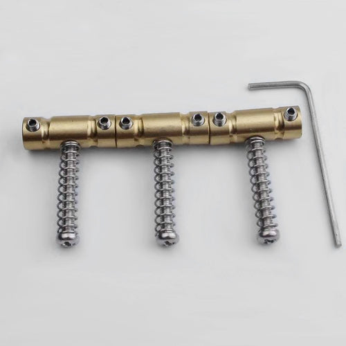 Guyker 3 pcs In-Tune Guitar Bridge Saddles Brass Material Well 10.8 mm String Spacing For TL Guitar