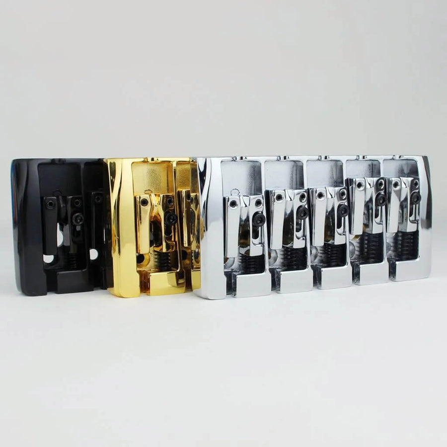 Guyker 5-String Bass Bridge 19mm Spacing Locking Zinc Saddles GB405