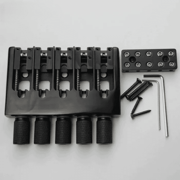 Guyker CNC-Machined 5-String Locking Adjustable Headless Bass Bridge WB005