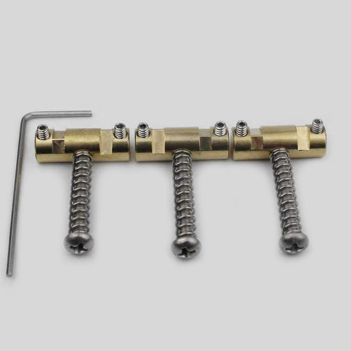 Guyker A Set Guitar Bridge Saddles (3 PCS) FD vintage 52 62 Brass Compensated Saddles for TL Replacement Part