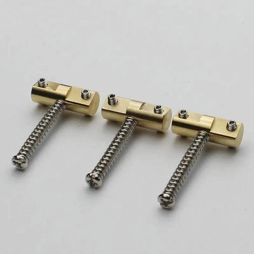 Guyker A Set Guitar Bridge Saddles (3 Pcs)  Wilkinson Guitar Bridge 10.8mm Brass Compensated Saddles for TL Replacement Part