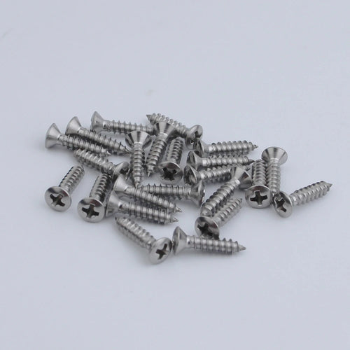 Guyker Acoustic Guitar Electric Guitar Guard Steel Screw for ST TL Guitar Electric Bass Panel Chrome Screw Guitar accessories
