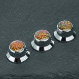 Guyker CKB019A Gold Foil Starburst Aluminum Control Knobs 6.3mm for Electric Guitar & Bass, view 4