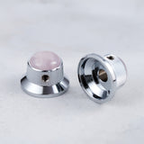 Guyker CKB020 Electric Guitar Bass Dia. 6 Metal Control Volume Knob Hat Type Opal Stone Surface, view 5