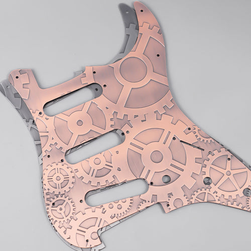 Guyker PG001 11-hole Modern-style S/S/S Brass Pickguard for FD Stratocaster