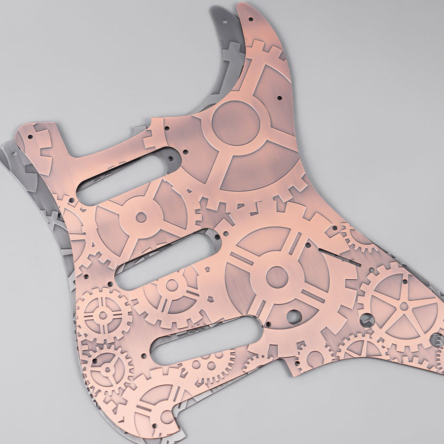 Guyker PG001 11-hole Modern-style S/S/S Brass Pickguard for FD Stratocaster