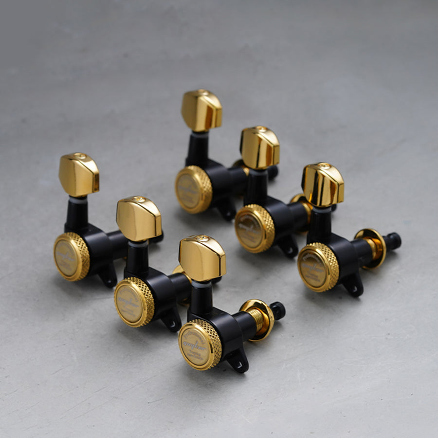 Guyker GK-07SP Lock String Guitar Machine Heads Tuners Dopamine Black With Gold