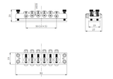 Guyker GMA-100 Roller Saddle Hardtail Bridge Rickenbacker Style for 6 & 12-String Guitar, view 3