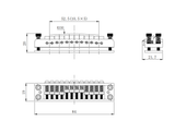 Guyker GMA-100 Roller Saddle Hardtail Bridge Rickenbacker Style for 6 & 12-String Guitar, view 5