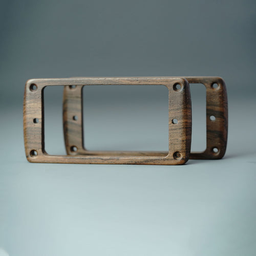 Guyker Guitar Pickup-New Set Wood Humbucker Pickup Frames Neck and Bridge Pickup Mounting Ring Curved Tapered For Electric Guitar