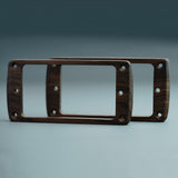 Guyker Guitar Pickup-New Set Wood Humbucker Pickup Frames Neck and Bridge Pickup Mounting Ring Curved Tapered For Electric Guitar, view 2