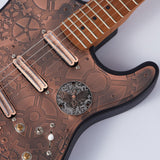 Guyker Guitar Toggle Switch Back plate Hudie Metal Cover Butterfly Skeleton Pattern, view 6