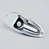 Guyker 1 Piece Oval Curved Metal Jack Plate Jackplate Chrome/ Smoke Gray for Electric Guitar Bass, view 6