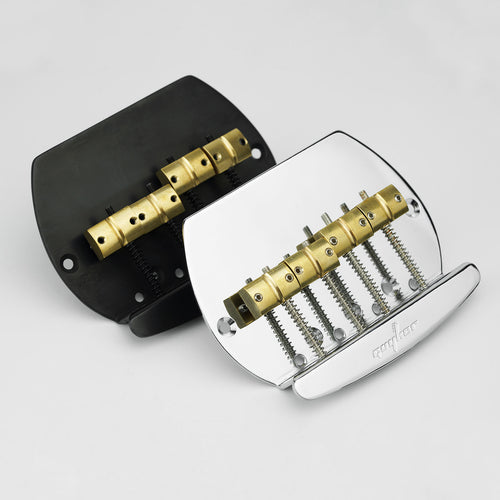Guyker GB1007 4-String Bass Bridge with Brass Saddles for Bass Guitar