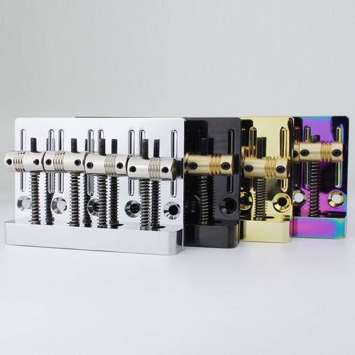 Guyker Jazz Bass Bridge 4-String Machined Brass Saddles GB403
