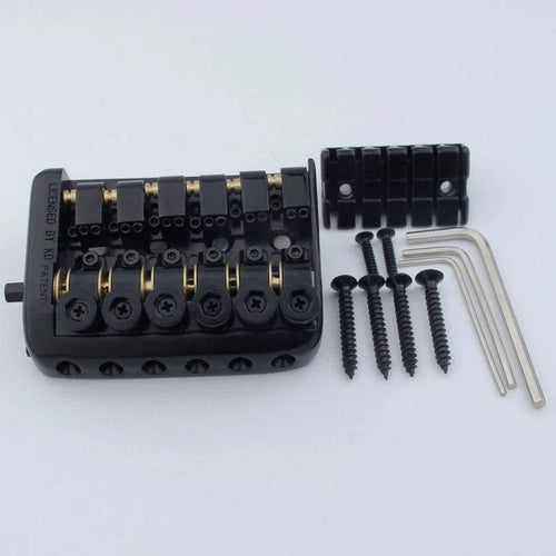 Guyker W2004 6-String Headless Guitar Bridge Tailpiece with Worm Involved String Device