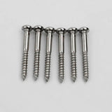 Guyker 6Pcs Notched Mounting Screws For Electric Guitar Tremolo Bridge Saddles, view 3